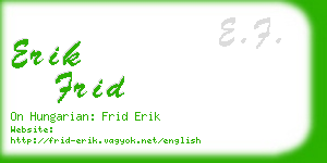 erik frid business card